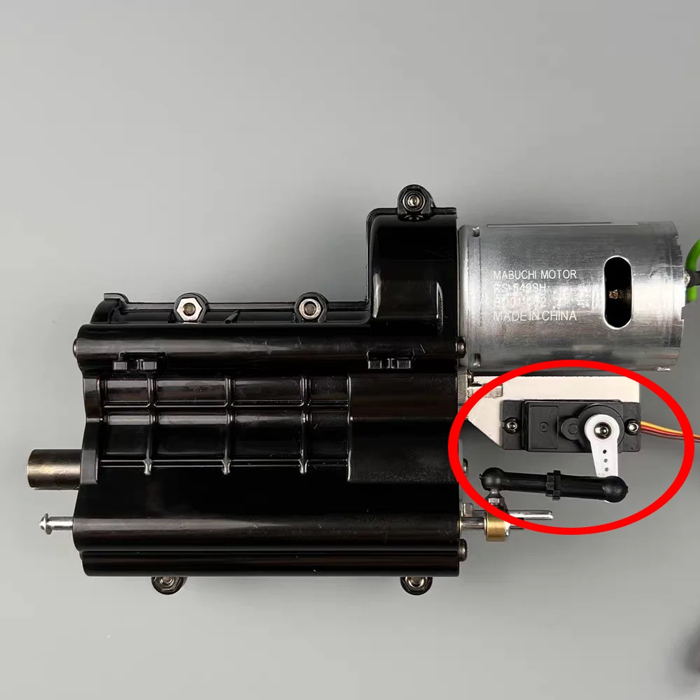 BXZJ-TY-1: SCALECLUB 1/14 Tamiya original gear box upgrade metal shift bracket plus small servo - Image 2