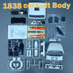 No-assembly: Plastic Cockpit Body Scattered Parts Set for&nbsp 1:14th Scale R/C Tractor Truck Tamiya BENZ 1838 ACTROS AROCS DIY