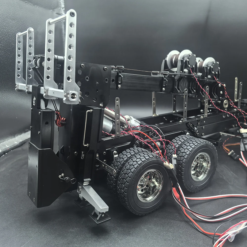 Metal Electric Cylinder Upgrade Kit for 1/14 Tamiya RC Truck 56362 VOLVO Rescue Vehicle - Image 5