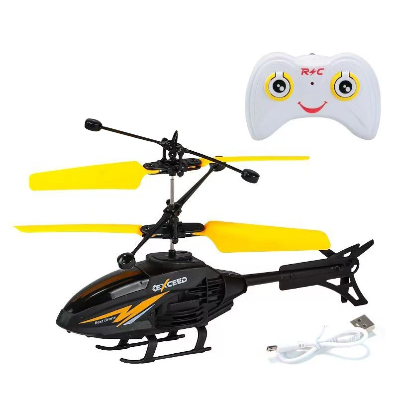 Remote controlled airplane helicopter children's mini drone charging induction aircraft suspended toy for boys - Image 9