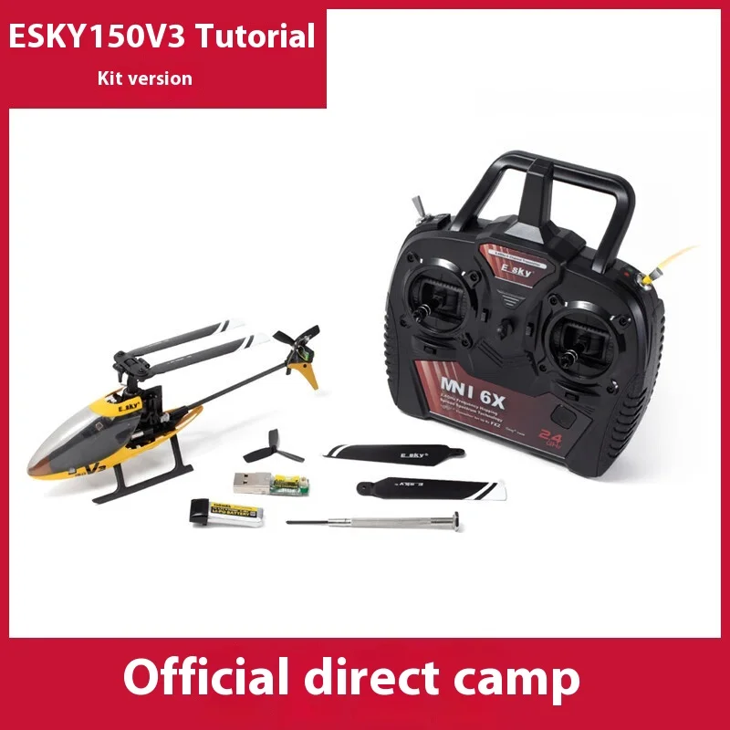 ESKY 150V3 Mini Single-Rotor Trainer Heli RTF 2.4GHz 6-Axis Gyro Crash-Resistant RC Helicopter Model Gift - Image 5