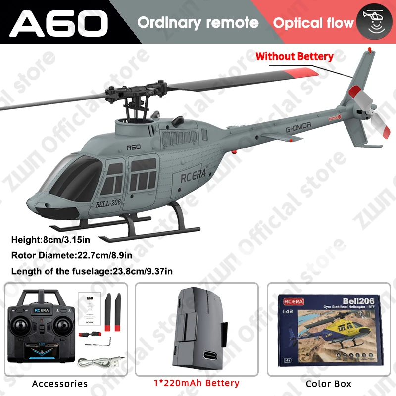 A60 RC Helicopter 2.4G 6-Aixs Gyroscope 4CH Altitude Hold Optical Flow Remote Control Helicopter Toys For Kid Adult - Image 7