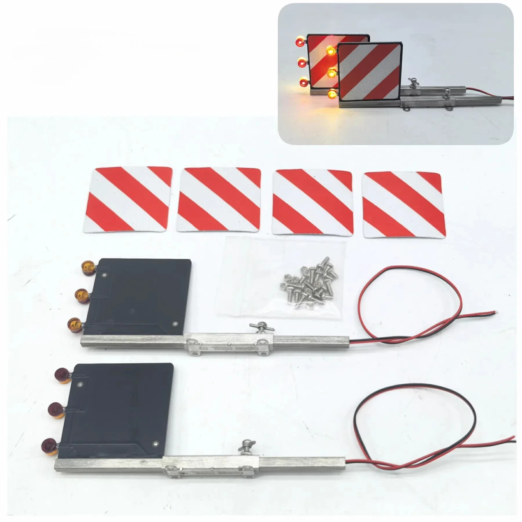 For 1/14 Tamiya RC Truck Car Scania Volvo Benz diy Parts Toys Show Wide Card Drag Light - Image 8