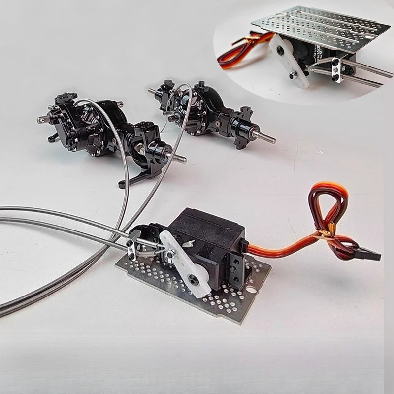 Servo-fixing-seat: Lock differential servo control seat For 1/14 Tamiya RC Truck Trailer Tipper Scania 770S Benz Actros Volvo MAN