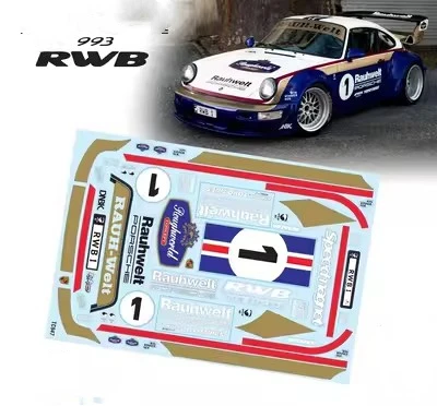 1/10 RWB 993 Wide RC Drift Body Rally PC Shell 195mm Width 260mm Wheelbase Lampshade No Painted Body RC Hsp Hpi Trax Tamiya LC - Image 8