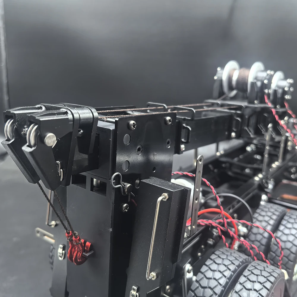 Metal Electric Cylinder Upgrade Kit for 1/14 Tamiya RC Truck 56362 VOLVO Rescue Vehicle - Image 4