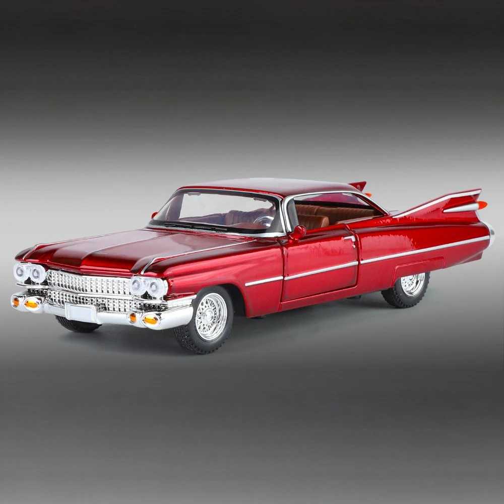 1:32 Cadillac Eldorado Biarritz Classic Retro Car Alloy Metal Diecast Model Car With Sound And Light Pull Back Collection Hobby - Image 8