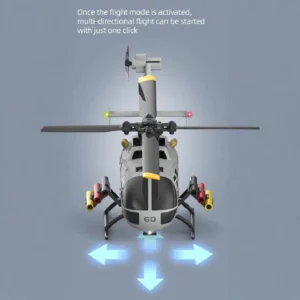 JJRC New Brushless Gimbal Flow RC Helicopter Model One Button Roll Stunt Adult Toy Remote Control Helicopter Airplane Simulation