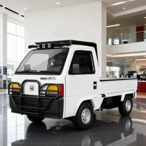 White: 1:18 Hondas ACTY Picku Alloy Car Model Sound and Light Pull Back Children's Toy Collectibles Birthday Gift