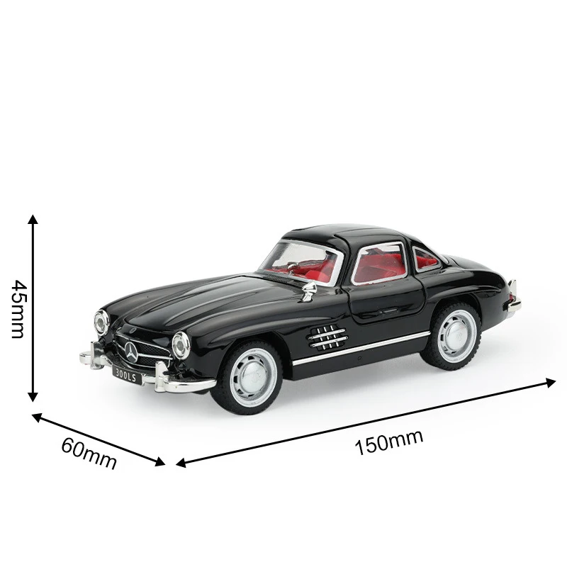 1:32 300SL Alloy Retro Car Model Diecasts Metal Classic Vehicles Car Model Simulation Sound and Light Collection Kids Toys Gifts - Image 10