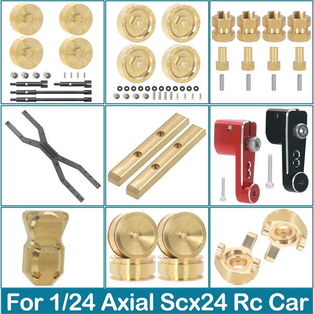 Cnc-Servo-Arm-shocks-axles-brass-Adapter-copper-Weights-steering-Cups-Girders-For-1-24-Axial.jpg