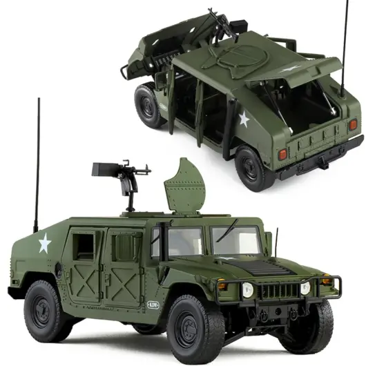 特大 1:18 ハマー H1 合金 軍用防爆戦闘車模型ダイキャスト メタルシミュレーション