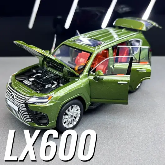 1:32 LX600 SUV 合金 車模型ダイキャスト メタルオフロードシミュレーション音と光