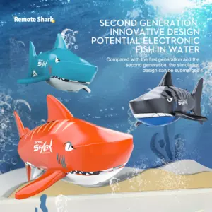スマートミニ電動バイオニックサメ魚は水に飛び込むことができます スイミングプールのお風呂用