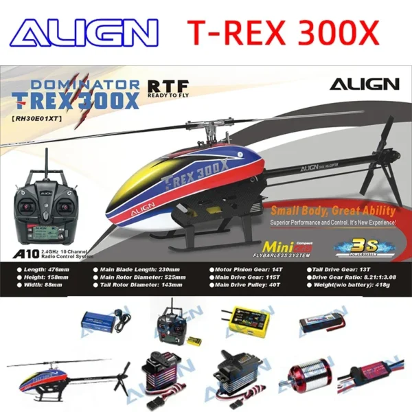 3D RCヘリ ALIGN T-REX 300X 6CH RTF 2.4GHz 非450/470