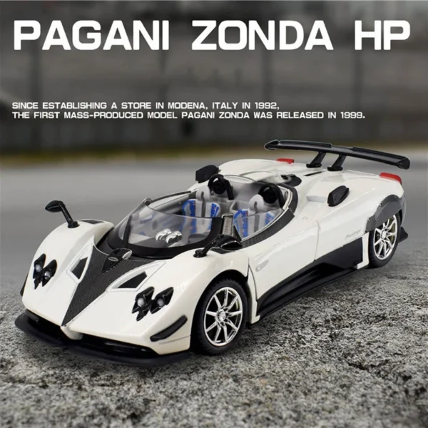 1:24 パガーニ ゾンダ HP バルケッタ スーパーカー 合金 車模型 サウンドとライト プルバック グッズ - 画像 (5)