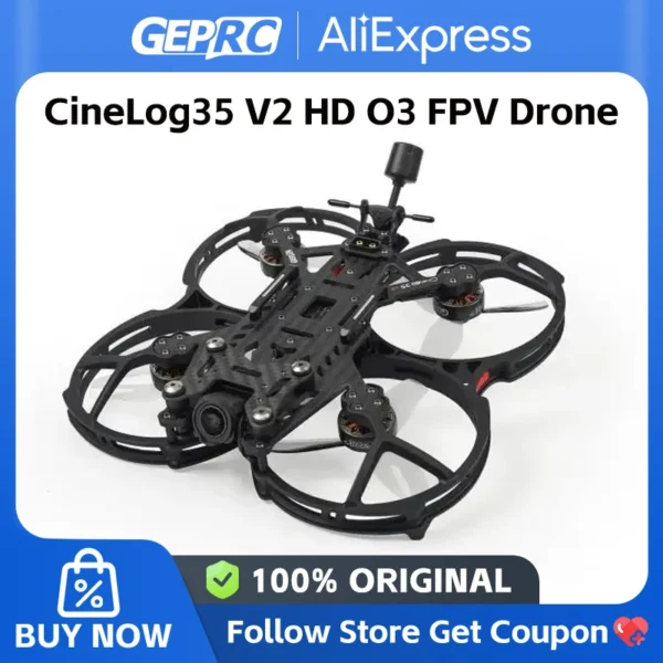 GEPRC CineLog35 V2 HD O3 GPS FPVドローン O3 Air Unit搭載 GEP F722-45A AIO V2 2650KV 6S TBS ELRS RC FPVクアッドコプター フリースタイル飛行用