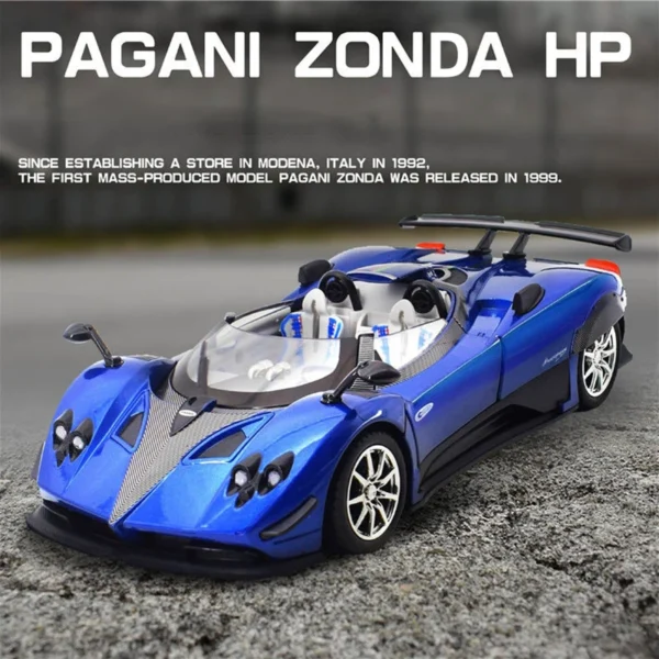 1:24 パガーニ ゾンダ HP バルケッタ スーパーカー 合金 車模型 サウンドとライト プルバック グッズ - 画像 (2)