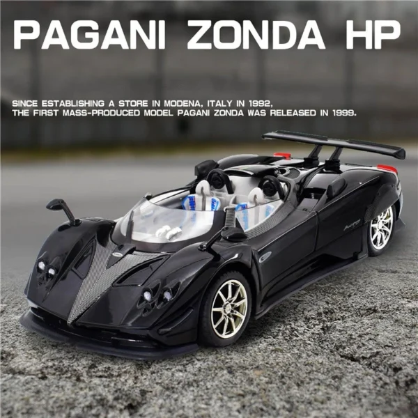 1:24 パガーニ ゾンダ HP バルケッタ スーパーカー 合金 車模型 サウンドとライト プルバック グッズ - 画像 (3)