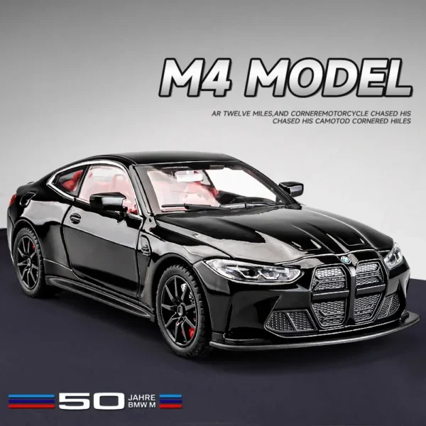 合金 1:24 スケール BMW M4 スポーツ車模型 シミュレーション ダイキャスト家の装飾車