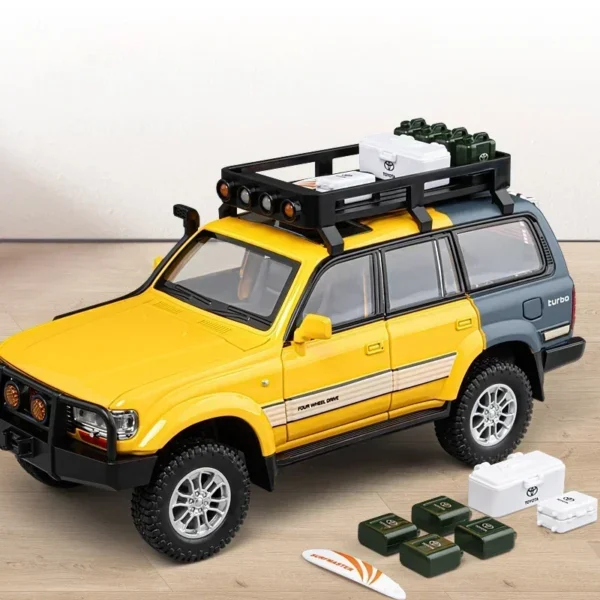 1:24 ランドクルーザー LC80 SUV 合金 ダイキャストモデルオフロードモデル - 画像 (4)