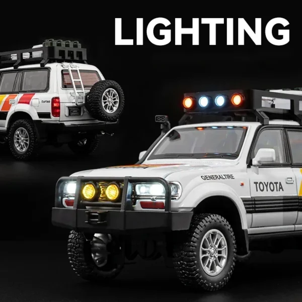 1:24 ランドクルーザー LC80 SUV 合金 ダイキャストモデルオフロードモデル - 画像 (5)