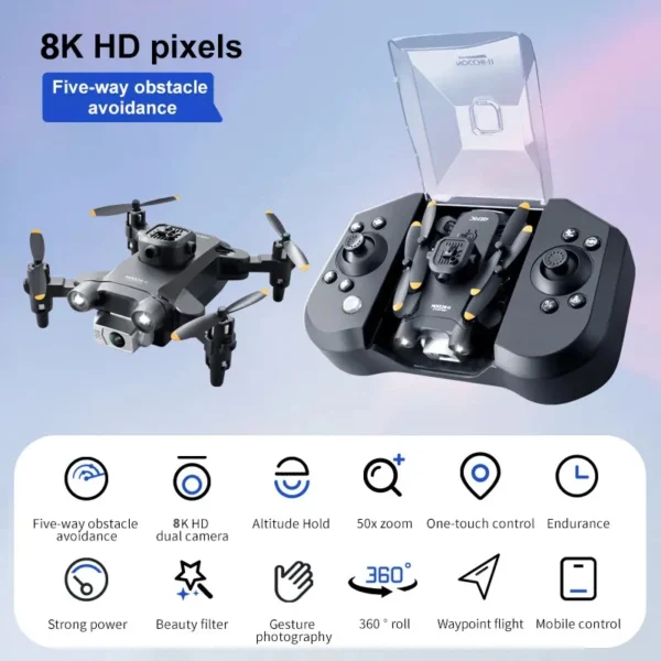 XIAOMI 4DRC V30 ミニドローン 4K 1080P HDカメラ搭載 FPV RCクアッドコプター プロ仕様 五方向障害物回避 ヘリコプター型ドローン 空撮用 - 画像 (3)