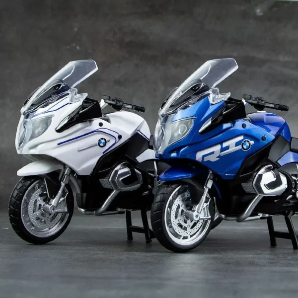 1:12 BMW R1250RT 合金 ダイキャストバイク模型音と光オフロード自動車車 - 画像 (3)