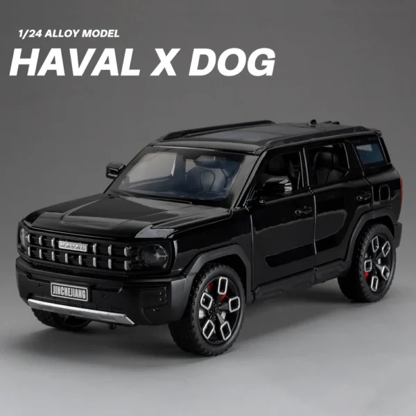 1:24スケール ハバルクーゴウSUV グレートウォールモーター合金マッスルカーモデル サウンドとライト付き コレクション玩具 - 画像 (3)