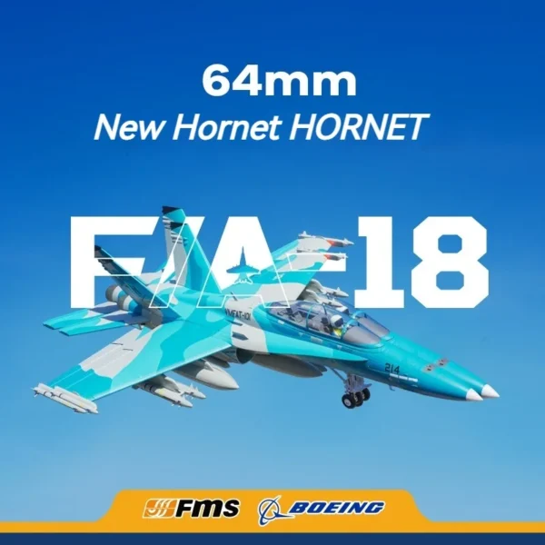 FMS 64mm F/A-18 ホーネット V2 PNP 電動 RC ジェット 逆推力機能付き スケールディテール - 画像 (2)