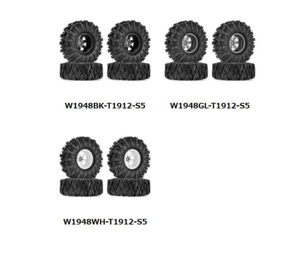 INJORA オフセット1.9インチビードロックホイールS5タイヤ - 画像 (7)