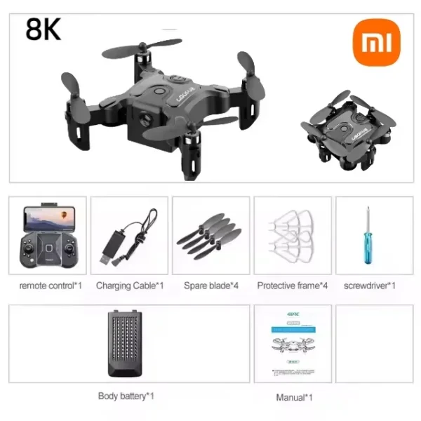 Xiaomi V2 ミニドローン 8K HD 5G WiFi FPV 折りたたみ式 UAV 2025 - 画像 (6)