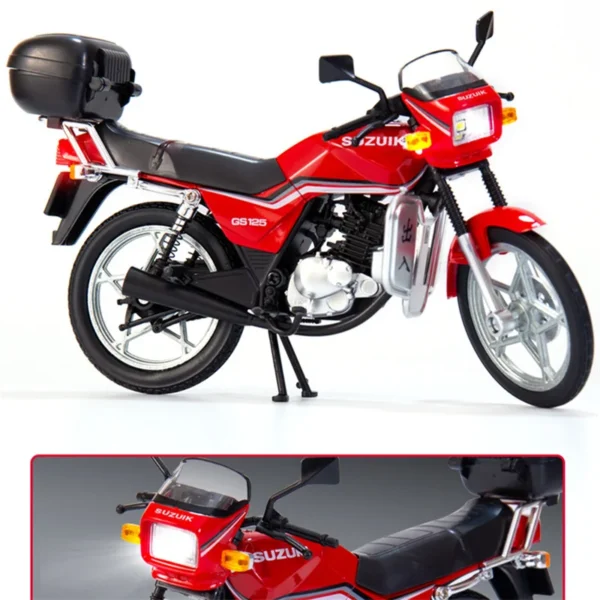 1:12 スズキ GS125 バイク ダイキャスト モデル 合金 シミュレーション オーナメント - 画像 (4)