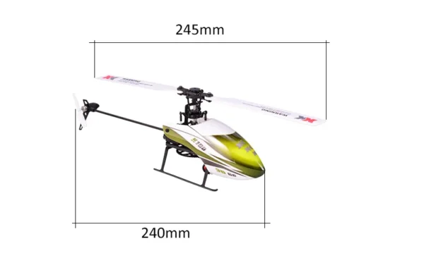 Wltoys XK K100 RCヘリ 3D/6G BNF 高性能 安定飛行 - 画像 (3)