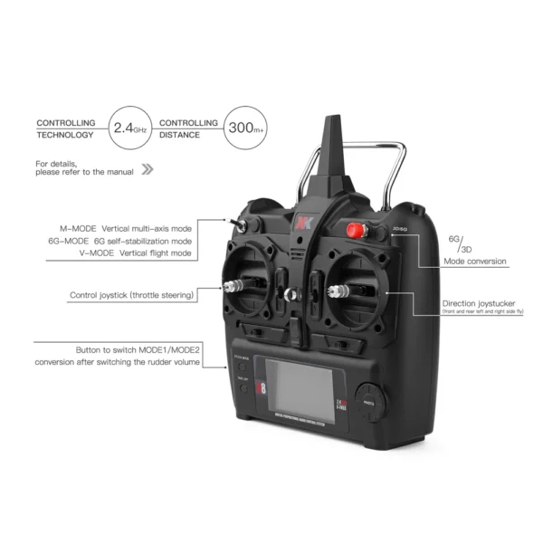 RC飛行機 Wltoys X450 垂直離陸 6CH 3D/6Gモード ラジコン - 画像 (6)