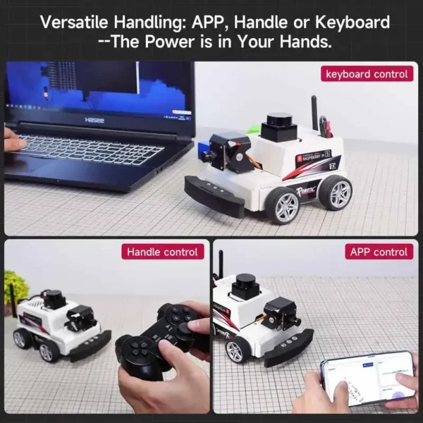 RPi5 ROS2ロボット AI搭載 MicroROS対応 4GB 小型自律移動 - 画像 (4)
