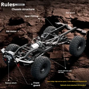 2025最新 ブロンコ 電動ウインチ 1/10 RC オフロード - 画像 (4)