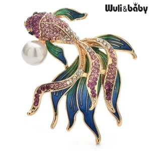 Wuli&baby 金魚ブローチ 4色 スイム 綺麗 パーティブローチ - 画像 (4)