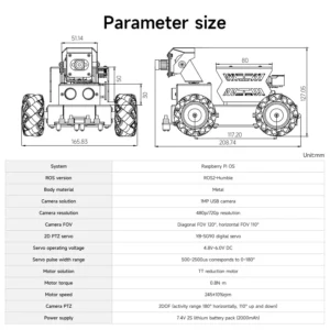 RPi5対応 4WDメカナムロボット ROS2 AIカメラ付 - 画像 (3)