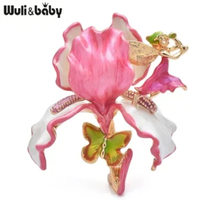 Wuli&baby ザクロ ブローチ 花 エルフ 高級 パーティー - 画像 (5)