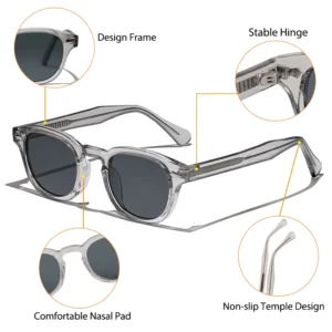 レトロラウンドサングラス UV400 パンクメンズ レディース スポーツ 眼鏡 - 画像 (5)