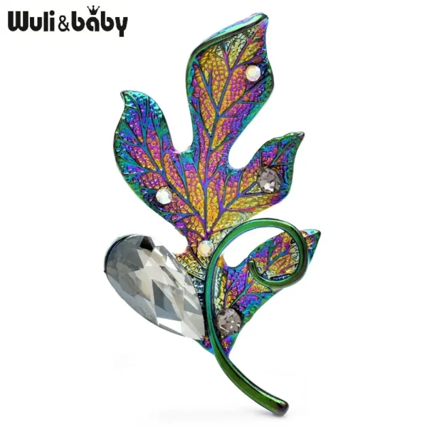 Wuli&baby 花 ブローチ 高見え 上品 ラインストーン パーティー - 画像 (4)