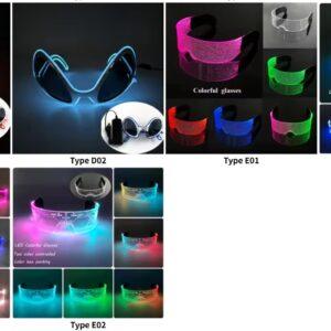 光るLEDサングラス サイバーパンク ダンスパーティー レイブ - 画像 (9)