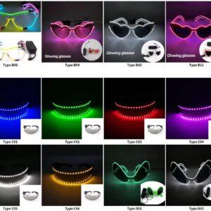 光るLEDサングラス サイバーパンク ダンスパーティー レイブ - 画像 (8)