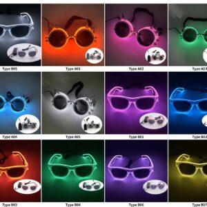 光るLEDサングラス サイバーパンク ダンスパーティー レイブ - 画像 (7)