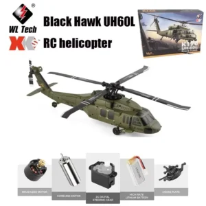 WLtoys K170 ブラックホーク ラジコンヘリ ブラシレス 高度維持 バッテリー2個 - 画像 (2)