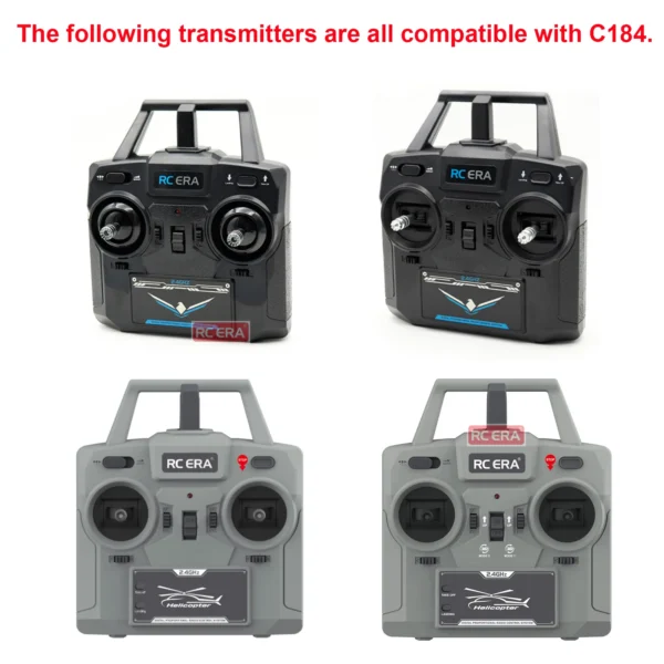 RC ERA C184 BNF ミニ MD500 ヘリ 光学フロー 100サイズ ジャイロ安定 4CH ラジコン機 - 画像 (6)