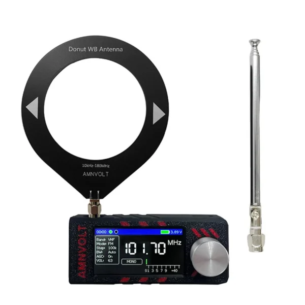 Amnvolt si4732 DSP受信機、HiZフルバンド、1.9インチIPSスクリーン、SSB、 USB 、LSB、AM、FMモード対応、ヘッドフォンアンプ内蔵、 ポータブル 、オープンソース、 アップグレード 可能なファームウェア - 画像 (6)