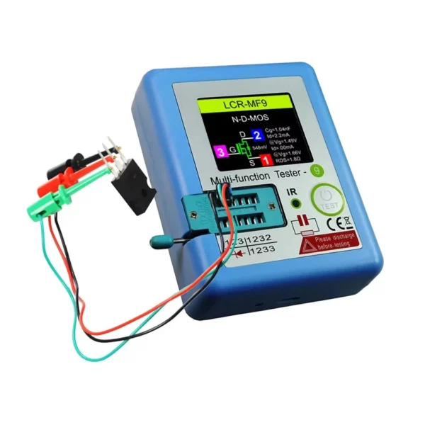 多機能lcr mf9トランジスタテスター TFTダイオード三極管容量計lcr esr npn pnp mosfet irテスターテスト用 - 画像 (5)