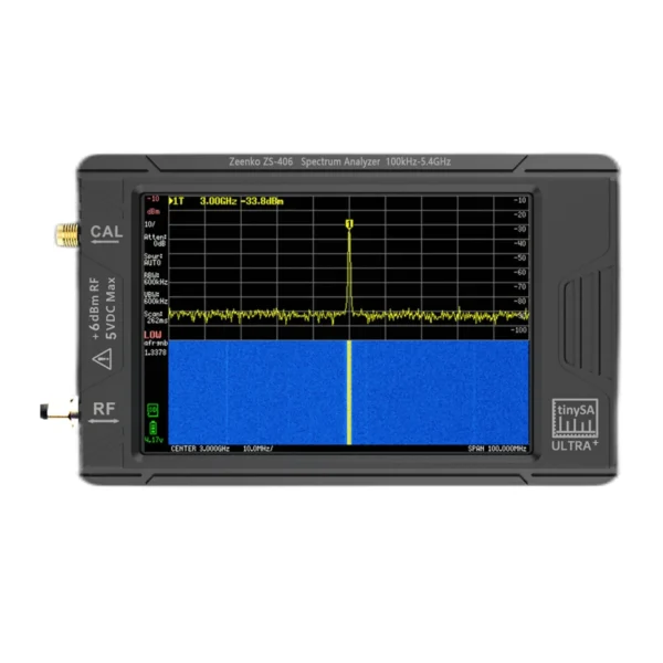 Tinysa Ultra Plus ZS406 ハンドヘルド スペクトラム アナライザー 900MHz-5.4GHz 20db LNAモジュール 3.98インチ IPS- TFT LCD 5000mAhバッテリー ポータブル アナライザー